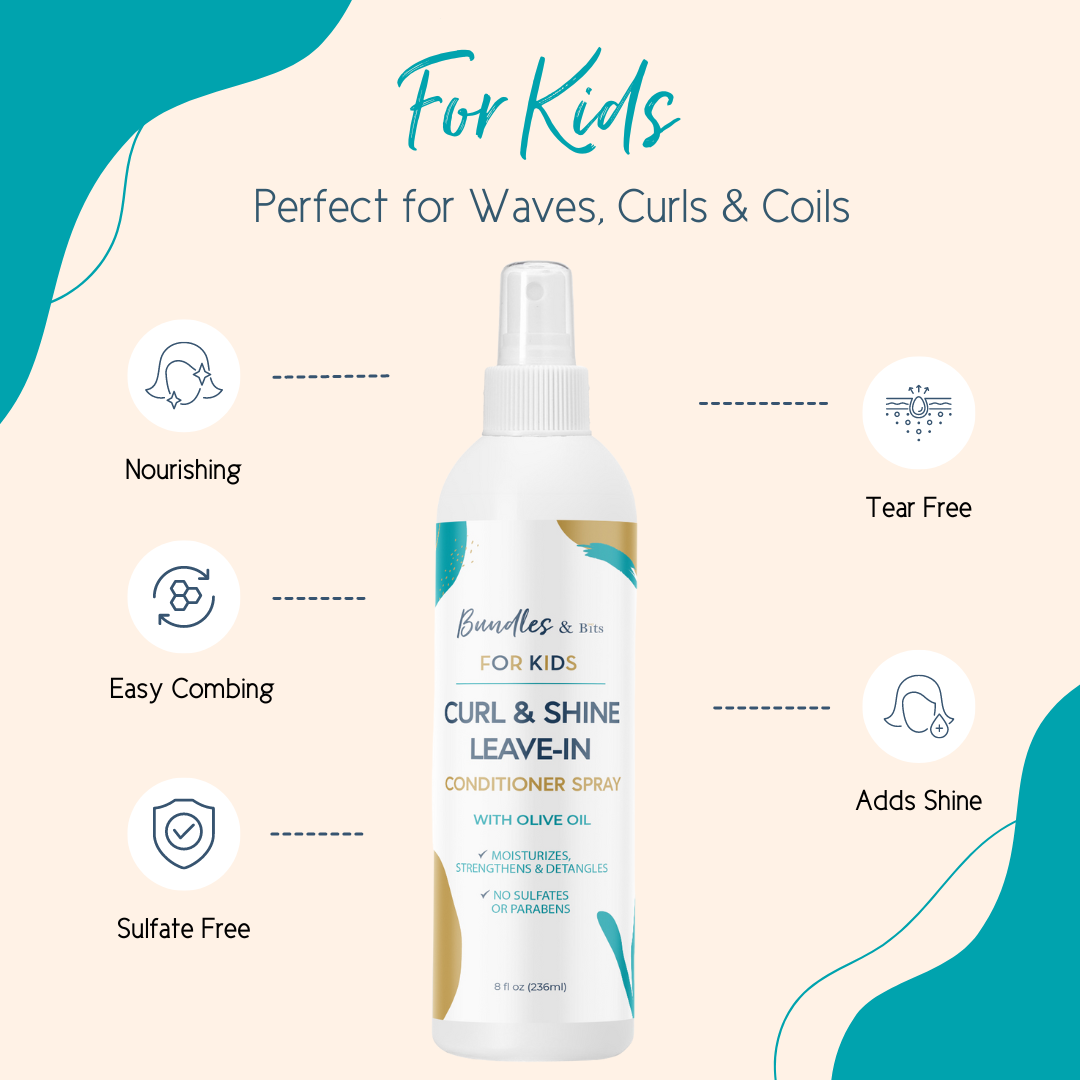 Bundles & Bits Kids Curl & Shine Leave-In Conditioner, Benefits