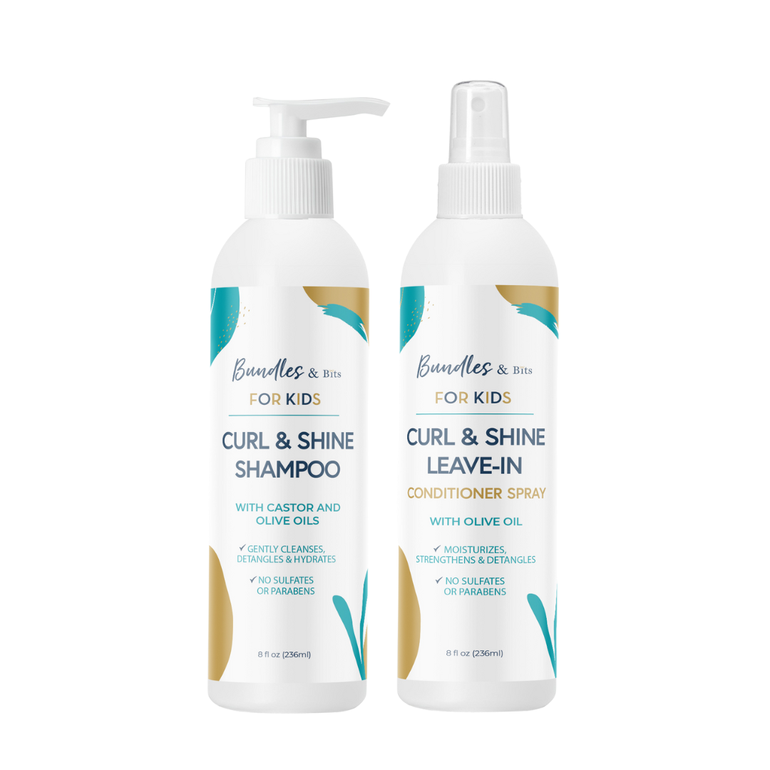Kids Curl and Shine Shampoo and Leave-In Conditioner Best Curly Hair Care_Front