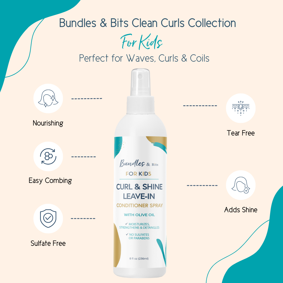Bundles & Bits Clean Curl Care - Curl & Shine Leave-In Conditioner Spray